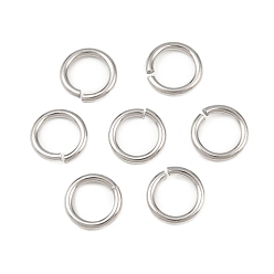 Нержавеющая Сталь Цвет Устойчивые к потускнению 304 открытые соединительные кольца из нержавеющей стали соединительные кольца, цвет нержавеющей стали, 6x0.9 мм, внутренний диаметр: 4.2 мм
