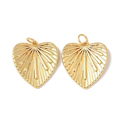 Настоящее золото 18K Латунные подвески, сердце прелести, без кадмия и без свинца, стойки покрытие, долговечный, с целью перехода в кольце, реальный 18 k позолоченный, 21x19.5x3.5 мм, отверстие : 3 мм