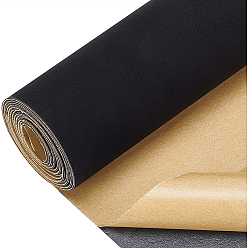 Black Self-adhesive PU Leather, Frosted, Sofa Patches, Car Seat, Bed Leather Repair Subsidies, Black, 136x30.2x0.1cm