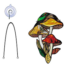 Красный Акриловый кулон украшение, с железной цепью и крюком, красные, 203x139 мм