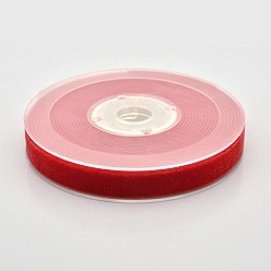 Red Polyester Velvet Ribbon for Gift Packing and Festival Decoration, Red, 1/2 inch(13mm), about 25yards/roll(22.86m/roll)