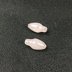 Rose Quartz Natural Rose Quartz Pendants, Flower Bud Charms, 18x9mm