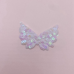 Белый Мягкие украшения с блестками в виде крыльев ангела, украшение для шитья своими руками, белые, 50 мм