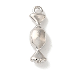 Платина Стойки обшивки латунные подвески, без кадмия и без свинца, долговечный, конфеты, платина, 17x5x4 мм, отверстие : 1.4 мм