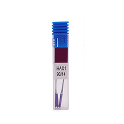 Blue Violet Alloy Stretch Cloth Sewing Machine Anti-jump Needles, Elastic Cloth Sewing Needles, Blue Violet, Box: 69x12.5mm