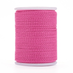 Mixed Color Round Waxed Polyester Cord, Taiwan Waxed Cord, Twisted Cord, Mixed Color, 1mm, about 12.02 yards(11m)/roll