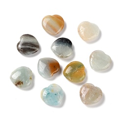 Амазонит Натуральный амазонит сердце любовь камень, карманный пальмовый камень для балансировки рейки, 19~20x19~20.5x6~7.5 мм