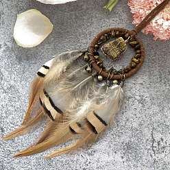 Перу Нерегулярная плетеная сетка/паутина с подвеской в виде пера, с железом найти, висячие украшения, Перу, 360 мм