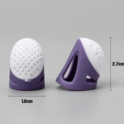 Фиолетовый Силиконовые наперстки для шитья, инструменты для защиты кончиков пальцев, аксессуары для рукоделия, фиолетовые, 18x27 мм