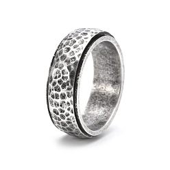 Античное Серебро 304 Вращающиеся кольца для пальцев из нержавеющей стали для мужчин, Кольцо-спиннер для успокоения беспокойства, медитации, античное серебро, размер США 10 (19.8 мм)