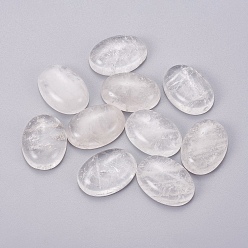 Quartz Crystal Natural Quartz Crystal Cabochons, Rock Crystal Cabochons, Oval, 25x18x7mm