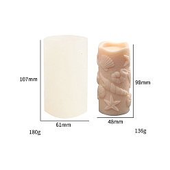 Белый Морская тема пищевая силиконовая форма для свечей своими руками, для изготовления свечей, белые, 6.1x10.7 см