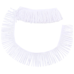 Белый Отделка бархатной бахромой с кисточками, для поделок латинское платье сценическая одежда аксессуары, белые, 81x0.8 мм