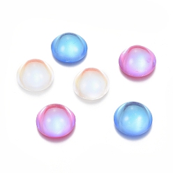 (52) Непрозрачная лаванда Прозрачные k 9 стеклянные кабошоны, плоский зад, полукруглые / купольные, разноцветные, 14x7 мм