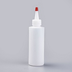 Blanc Des bouteilles en plastique de colle, bouchon de bouteille, blanc, 4.4x16.7 cm, capacité: 150 ml