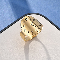 Золотой 304 палец кольца из нержавеющей стали, часы, золотые, размер США 8 (18.1 мм)