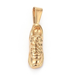 Doré  Pendentifs en acier inoxydable, chaussures de football, or, 304mm, trou: 22x7x7 mm.