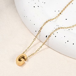 Letter G Ионное покрытие (ip) 304 ожерелья с подвесками из нержавеющей стали, реальный 18 k позолоченный, буквы, Буква G, 15.94 дюйм(40.5см)~16.14 дюйм(41см)+54мм удлинитель, буквы: 10x6.5x4 мм.