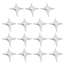 Platinum 15Pcs Zinc Alloy Lapel Pins for Backpack Clothes, Star, Platinum, 29.5x29.5mm