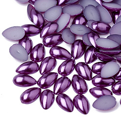 Medium Orchid ABS Plastic Imitation Pearl Cabochons, Teardrop, Medium Orchid, 8x5x2.5mm