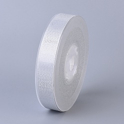Silbern Silberfarbig Doppelseitiges Polyester-Satinband, mit metallisch silberner Farbe, Silbern Silberfarbig, 5/8 Zoll (16 mm), etwa 100yards / Rolle (91.44 m / Rolle)
