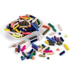 (52) Непрозрачная лаванда Бусины из полимерной глины ручной работы, разноцветные, 8~43x6 мм, отверстие : 1.8 мм