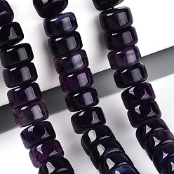 Индиго Окрашенные природные белый нефрит бисер пряди, диск, Heishi бусы, индиговые, 10~10.5x4.5~6.5 мм, отверстие : 1~1.2 мм, около 60~78 шт / нитка, 14.57~15.16'' (37~38.5 см)