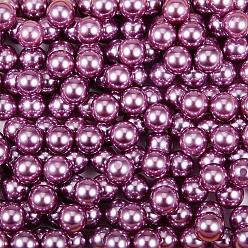 Medium Orchid Eco-Friendly Plastic Imitation Pearl Beads, High Luster, Grade A, No Hole Beads, Round, Medium Orchid, 8mm, 200pcs/box