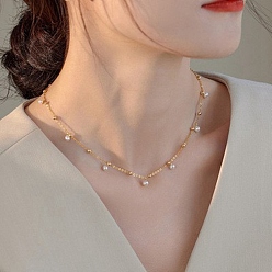 Light Gold Естественные пресноводные жемчужные ожерелья, золотой свет, 8.27~19.69 дюйм (21~50 см)