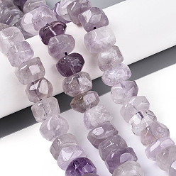 Аметист Природный аметист нитей бисера, граненые, шайба, 12~16x12~16x7~12 мм, отверстие : 0.9~1.2 мм, около 39~44 шт / нитка, 15.16~15.75 дюйм (38.5~40 см)