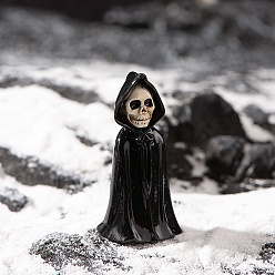 Skeleton Миниатюрные фигурки из смолы на Хэллоуин, аксессуар для кукольного домика, скелет, 41x21 мм