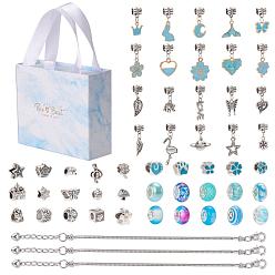 (52) Непрозрачная лаванда Европейские бусины из сплава и сплава с эмалью и смолой в тибетском стиле, латуни европейский браслет стиль делает, бусины с большим отверстием, разноцветные, 8.5~38x6.5~20x1.5~10 мм, 63 шт / коробка