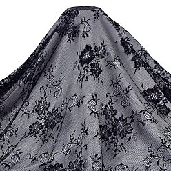 Черный 1 сетчатая ткань из поликарбоната и нейлона, для аксессуаров для одежды, цветочным узором, чёрные, 3000x1500x0.2 мм