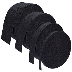 Черный 40m 4 цвета полиэфирные ленты, аксессуары для костюма, чёрные, 3/8~2 дюйм (10~50 мм), около 10.94 ярдов (10 м)/стиль