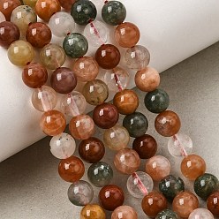 Rutilated Quartz Natural Colorful Rabbit Fur Rutilated Quartz Beads Strands, Smooth Round, 6.5mm, Hole: 0.8mm, about 62pcs/strand, 15.47''(39.3cm)