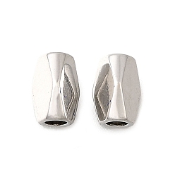 Платинированный Латунные бусины, без кадмия, без никеля и без свинца, самородки, Реальная платина, 6x4x4 мм, отверстие : 1.8 мм