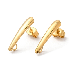 Золотой 304 Выводы серьги из нержавеющей стали шпилька, с петлями, слеза, золотые, 20x4.2 мм, штифты : 0.8 мм, отверстие : 2.1 мм