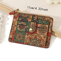 Цветок Пробковая сумка для карточек с винтажным принтом, Держатель визитной карточки, чехол для визиток, цветок, 120x90 мм