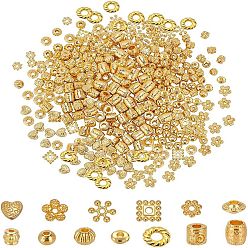 Золотой 390 шт. 13 бусины в тибетском стиле, разнообразные, золотые, 30 шт / стиль