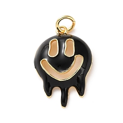 Ghost Латунные подвески, с эмалью, без кадмия и без свинца, реальный 18 k позолоченный, с целью перехода в кольце, призрак, 21.5x15x4.5 мм, отверстие : 3.2 мм