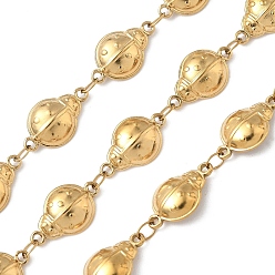 Золотой 304 цепи из нержавеющей стали для защиты от насекомых, пайки, с катушкой, ионное покрытие (ip), золотые, 15x8.5x3 мм