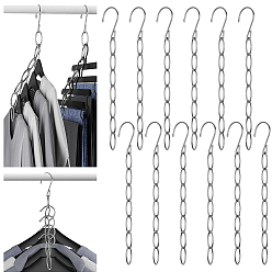 Platinum Iron Hook with Curb Chain, Platinum, 300mm