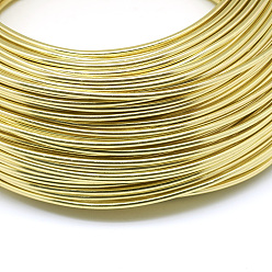 Light Gold Round Aluminum Wire, Bendable Metal Craft Wire, for DIY Jewelry Craft Making, Light Gold, 9 Gauge, 3.0mm, 25m/500g(82 Feet/500g)
