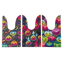 (52) Непрозрачная лаванда 100 шт. пластиковые пакеты для конфет на Хэллоуин в форме кролика, подарочные пакеты для конфет с тыквенным принтом, разноцветные, 21.5~22.5x13.6x0.01 см