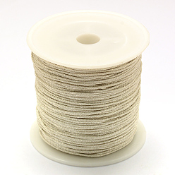 Silver Nylon Thread, with Metallic Cords, Silver, 0.6mm, about 142.16 yards(130m)/roll