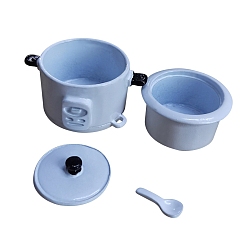 Светло-Синий Электрическая рисоварка из мини-сплава, аксессуары для кукольного домика с микро-ландшафтом, притворяясь опорными украшениями, голубой, 36x25 мм