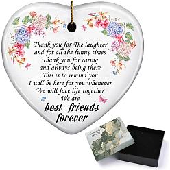 Разноцветный 1большие подвески из фарфора ручной работы из ПК, сердце со словом, красочный, 80x80 мм