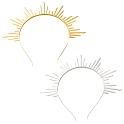 (52) Непрозрачная лаванда 2шт. 2 цветные резинки для волос из сплава, аксессуары для волос для женщин и девочек, нимб Богоматери, разноцветные, 188x215x5 мм, 1 шт / цвет