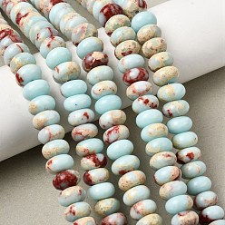 Шушан Камень Синтетический Шушан камень бисер пряди, рондель, 10~10.5x6 мм, отверстие : 1 мм, около 61 шт / нитка, 14.88~15.04'' (37.8~38.2 см)