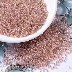 (RR275) Dark Peach Lined Crystal AB MIYUKI Round Rocailles Beads, Japanese Seed Beads, (RR275) Dark Peach Lined Crystal AB, 11/0, 2x1.3mm, Hole: 0.8mm, about 1100pcs/bottle, 10g/bottle